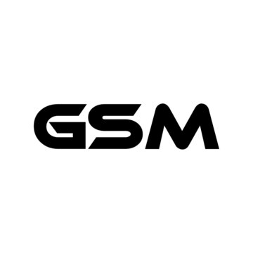 GSM letter logo design with white background in illustrator, vector logo modern alphabet font overlap style. calligraphy designs for logo, Poster, Invitation, etc.