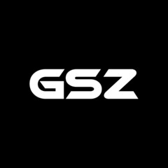 GSZ letter logo design with white background in illustrator, vector logo modern alphabet font overlap style. calligraphy designs for logo, Poster, Invitation, etc.