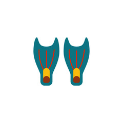 Flipper diving icon in color icon, isolated on white background 