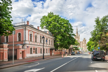 Fototapeta na wymiar Embassy of Tanzania on Bolshaya Nikitskaya street in Moscow
