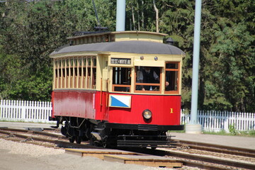 Obraz premium Streetcar, Fort Edmonton Park, Edmonton, Alberta