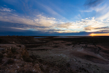 オーストラリア　西オーストラリア州のウーラメルのグラッドストーン・シーニック・ルックアウトからの風景