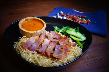 pork with rice and vegetables