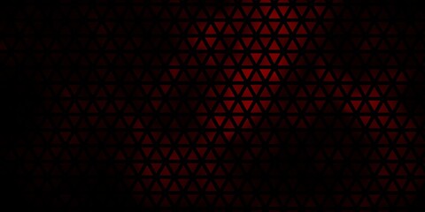 Dark Red vector background with triangles.