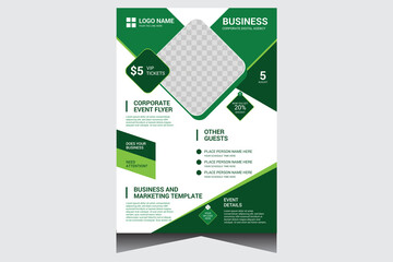Corporate business event flyer design template