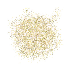 Gold Glitter Stars. Luxury Shiny Confetti.