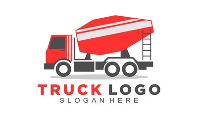 Concrete truck vector logo