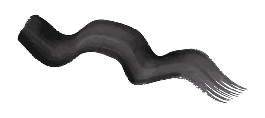 Black wavy grunge brush strokes