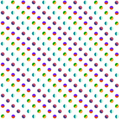 dots Seamless abstract pattern on white background, Sweet pastel seamless pattern design for decorating, wallpaper, fabric, backdrop, beautiful gift wrapping paper. vector illustration