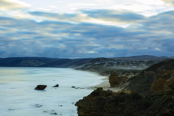 オーストラリア　グレート・オーシャン・ロードのオトウェイ岬の海岸線