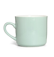 Ceramic mug for tea, coffee, milk or juice isolated on white background.