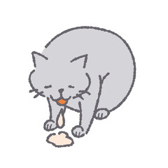 嘔吐する猫のイラスト