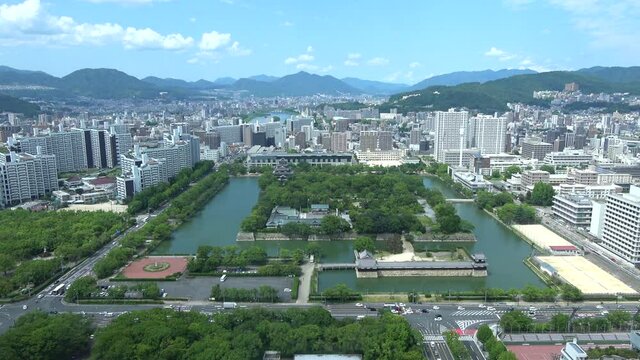 広島市中区基町の都市風景  4K  2021年6月撮影