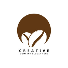 Beans And Coffee Cup Logo Template vector icon design