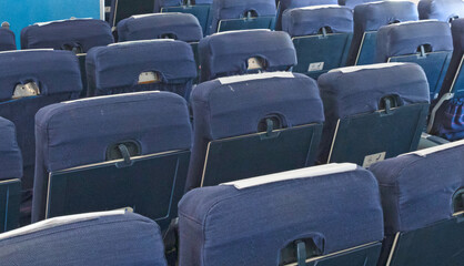 Fototapeta premium Seats of economy class in airplane