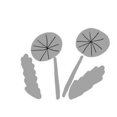 モノトーン　たんぽぽ　北欧風
