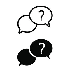 Question Related icon vector set. faq illustration sign collection. answer symbol or logo.