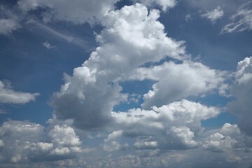 Obraz premium clouds in a blue sky, Bavaria, Germany