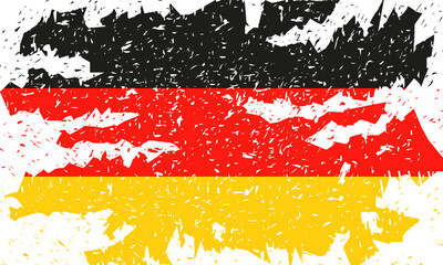 Germany flag. Grunge German flag. Vector illustration.