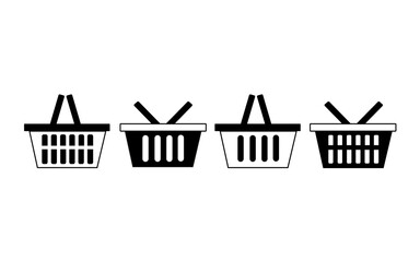 Shopping cart. Flat icon.