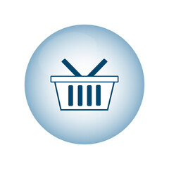 Shopping cart. Flat icon.