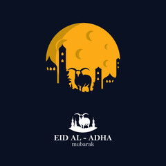 eid-adha illustration design template. eid-adha background or poster vector.