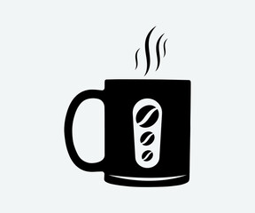 Coffee and tea cup Printable Vector Illustration. coffee and tea cup vector, coffee and tea cup Clipart, coffee cup Symbol, icon, Logo