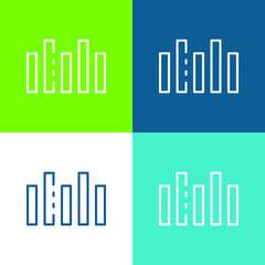 Obraz premium Bar Chart Flat four color minimal icon set