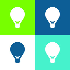 Balloon Flat four color minimal icon set