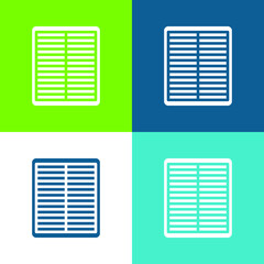 Air Filter Flat four color minimal icon set