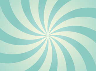 Sunlight spiral wide background. faded blue and beige color burst background.