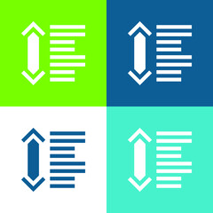 Between Flat four color minimal icon set