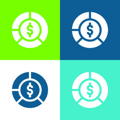 Benefit Flat four color minimal icon set