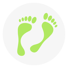 Abstract foots circle web icon on isolation background