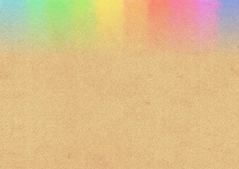 虹色のフレームのあるボール紙