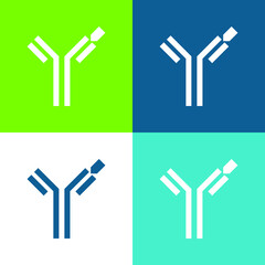 Antibody Flat four color minimal icon set