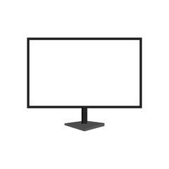 A realistic computer monitor in apple Imac style isolated on transparent background. Vector mockup. Vector illustration.