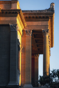 Teatro Massimo Opera House in Palermo on a warm morning day in spring in Italy, Europe on Sicily