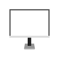 Realistic computer display isolated on transparent background. Vector mockup. Vector illustration