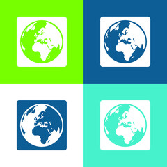 Asmallworld Logo Flat four color minimal icon set