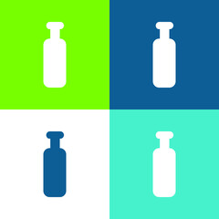 Bottle Black Silhouette Flat four color minimal icon set