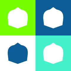 Black War Shield Flat four color minimal icon set