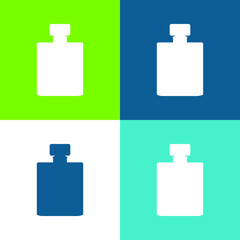Bottle Black Shape Flat four color minimal icon set