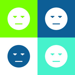 Bored Flat four color minimal icon set