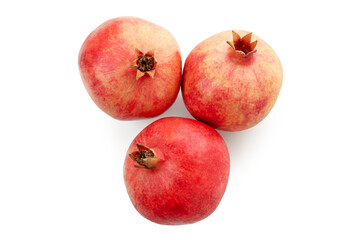 Fototapeta na wymiar Ripe pomegranate fruits isolated on white background