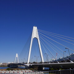 大師橋の川崎側の土木工事