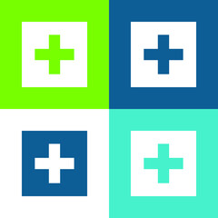 Obraz premium Addthis Flat four color minimal icon set