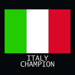 Italy Champion Banner. Euro 2020 Banner.