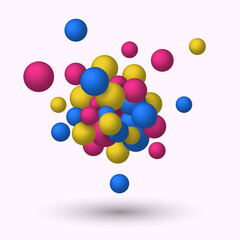 3d spheres. Vector geometric background with spheres.