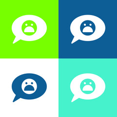 Bad Review Flat four color minimal icon set